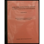 Analyzing Instructional Content A Guide to Instruction and Evaluation 4TH 90 Edition, by Philip W Tiemann - ISBN 9780875632346