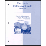 Practical Business Math Procedures - Electronic Calculator Guide -  Jeffrey Slater, Paperback