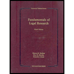 Fundamentals of Legal Research