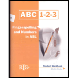 ABC 1 2 3 Fingerspelling and Numbers in ASL   Student Workbook With DVD 06 Edition, by Elizabeth Mendoza - ISBN 9780916883447
