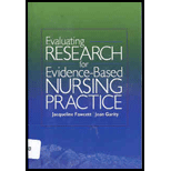 Evaluating Nursing Research for Evidence Based Practice   With CD