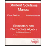 Elementary and Intermediate Algebra for College Students  Student 