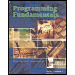 Programming Fundamentals Using Ms. Vb. NT (Custom)