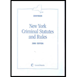 New York Criminal Statutes And Rules 2009