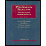 Pleading and Procedure   State and Federal   Cases and Materials