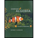 Elementary Algebra : Concepts and Application -Text Only -  Bittinger, Hardback