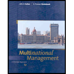 Multinational Management 5TH 11 Edition, by John B Cullen - ISBN 9781439080658