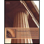 Fundamentals of Business. Law Sum. Cases (Custom)