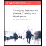 Managing Performance Through Training and 