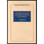 Louisiana Law of Obligations In. General