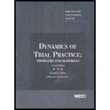 Dynamics of Trial Practice  Problems and Materials