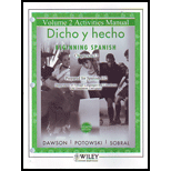 Volume 2 Activities Man for Dicho Y Hecho