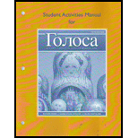 Golosa  Basic Course in Russian, Book 1 Activity Manual