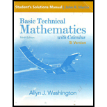 Basic Technical Mathematics with Calculus, SI Version   Student Solutions Manual (Canadian)