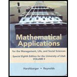 Mathematics Application for Management, Life, and  Volume II (Custom)