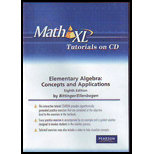 Elementary Algebra: Concepts and Appls. -CD (Sw) -  Bittinger, Box