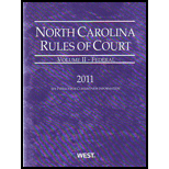 North Carolina Rules of Court   Federal 2011