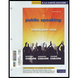 Public Speaking: Finding Your Voice, Books a la Carte Plus MySpeechLabPUBLIC SPEAKING (Loose) - With Access -  Michael Osborn, Loose-Leaf