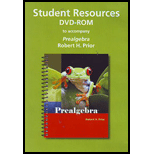 Prealgebra Student Resources DVD ROM