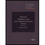 Modern Criminal Law, Cases