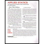 Applied Statics and Strengths of Materials for Technologists