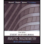 Analytic Trigonometry with Applications   Student Solutions Manual