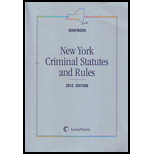 New York Criminal Statutes and Rules 2012