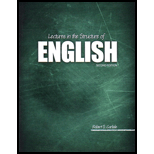 Lectures in Structure of English