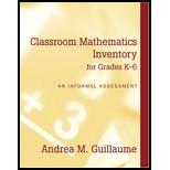 Classroom Mathematics Inv. for Grd. K 6   With Access