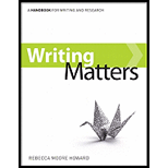 Writing Matters, Tabbed Edition (Custom)