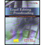 Legal Editing and Proofreading Text