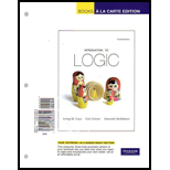 Intro to Logic Looseleaf 14TH 11 Edition, by Copi - ISBN 9780205828654