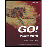 Go With MS. Word 2010 With CD (Custom)