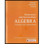 Elementary and Intermediate Algebra With CD (Custom) -  Bittinger, Hardback