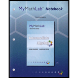 Intermediate Algebra   MyMathLab Notebook (Loose)