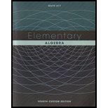 Elementary Algebra Math 017 (Custom)