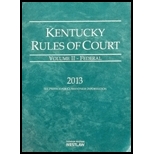 Kentucky Rules of Court, Federal 2013