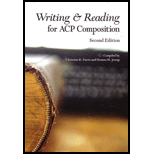 Writing and Reading for Acp Composition (Custom)