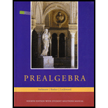 Prealgebra With Student Solution Manual (Custom)