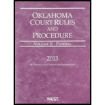 Oklahoma Court Rules and Proc.   Federal 2013