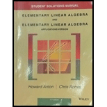 Elementary Linear Algebra  Application Ver Student Solution Man