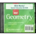 Idea Works! Spc Ed CD-ROM Geometry 2007 -  Holt Rinehart, Teacher's Edition