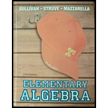Elementary Algebra-Text -  Sullivan, Hardback