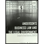 Andersons Business Law and the Legal Environment (Custom)