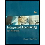 Integrated Accounting For Windows Text Only 8th Edition 9781285462714 Textbooks 