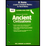 Holt World History California At Home Guide Grades 6-8 Ancient Civilization - Holt rinehart