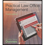 Practical Law Office Management   Text Only 4TH 17 Edition, by Cynthia Traina Donnes - ISBN 9781305578050