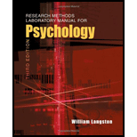 Research Methods Laboratory Manual for Psychology, 3e - William Langston