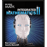 Big Ideas Math Integrated Mathematics 2 16 Edition, by Ron Larson - ISBN 9781680330687