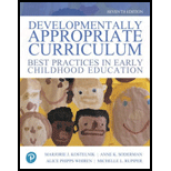 Developmentally Appropriate Curriculum   With Access 7TH 19 Edition, by Marjorie J Kostelnik Anne K Soderman and Alice P Whiren - ISBN 9780134747378
